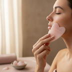 Gua Sha en Quartz Rose - Soin Visage Anti-Âge